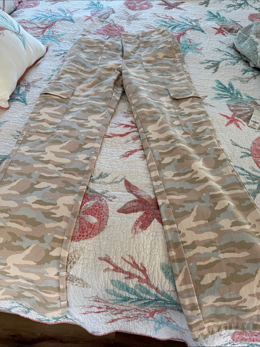 Blue Rain Beige Camo Waistband Pants